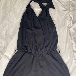 Black Halter/Shorts Romper